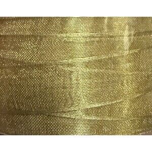 May Arts Gold 5/8 Inch Semi-Sheer Shimmer Woven Ribbon 50yds